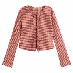 тениска,дамски,тениски,scotch,&,soda,gingham,long,sleeve,t,shirt,red