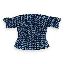 фланелка,с,къс,ръкав,scotch,&,soda,ruffles,dropped,short,sleeve,top,blue