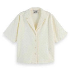 риза,с,къс,ръкав,дамски,блузи,дамски,ризи,scotch,&,soda,u9a00632t,short,sleeve,shirt,beige