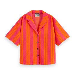 риза,с,къс,ръкав,дамски,блузи,дамски,ризи,scotch,&,soda,u9a00632t,short,sleeve,shirt,pink