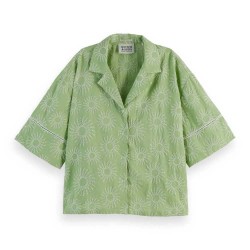 риза,с,къс,ръкав,дамски,блузи,дамски,ризи,scotch,&,soda,u9a00633t,short,sleeve,shirt,green