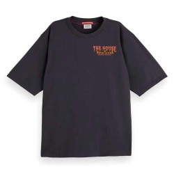 тениска,дамски,тениски,scotch,&,soda,u9a00653t,loose,fit,short,sleeve,t,shirt,washed,black,(black)