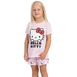 тениска,детски,пижами,hello,kitty,hello,kitty,short,sleeve,pyjama,t,shirt,pink,(pink)