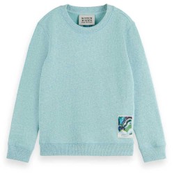 блуза,детски,блузи,scotch,&,soda,179476,regular,fit,sweatshirt,sea,blue,melange,(blue)