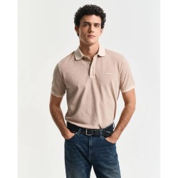 мъжки,блузи,с,яка,gant,2014057,short,sleeve,polo,dry,sand,(beige)