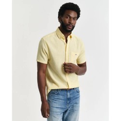 риза,с,къс,ръкав,мъжки,ризи,gant,3250083,short,sleeve,shirt,banana,yellow,(yellow)