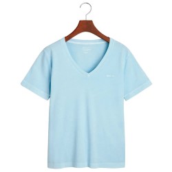 тениска,дамски,тениски,gant,4200867,short,sleeve,v,neck,t,shirt,blue,(fresh,blue)