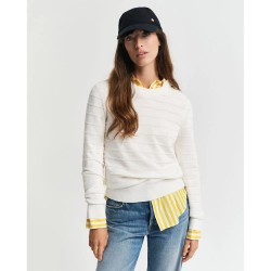блуза,дамски,пуловери,дамски,плетени,дрехи,gant,4805323,sweater,eggshell,(white)