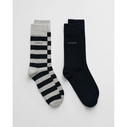 чорапи,мъжки,чорапи,gant,9960261,socks,2,pairs,light,grey,melange,(black,grey)