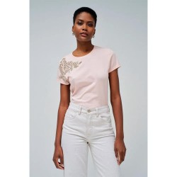 тениска,дамски,тениски,salsa,jeans,21009357,slim,fit,short,sleeve,t,shirt,medium,pink,v1,(pink)