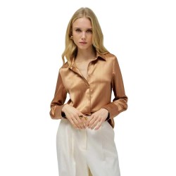 риза,с,дълъг,ръкав,дамски,блузи,дамски,ризи,salsa,jeans,basic,regular,fit,long,sleeve,shirt,light,brown,(brown,golden)