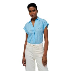 дънки,дамски,блузи,дамски,ризи,salsa,jeans,3d,floral,regular,fit,blouse,blue