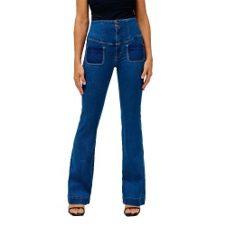 дънки,дамски,панталони,salsa,jeans,diva,flare,fit,jeans,blue