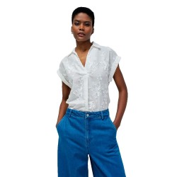 дънки,дамски,блузи,дамски,ризи,salsa,jeans,3d,floral,regular,fit,blouse,white,(light,pearl,v1)