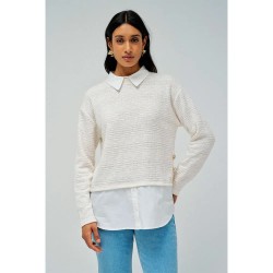 блуза,дамски,блузи,salsa,jeans,twofer,sweatshirt,beige,(light,pearl,v2)