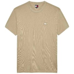 тениска,мъжки,тениски,tommy,jeans,badge,regular,fit,short,sleeve,t,shirt,beige