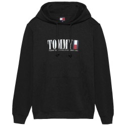 суичър,мъжки,пуловери,tommy,jeans,graphic,regualar,fit,hoodie,black