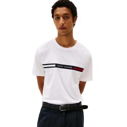 тениска,мъжки,тениски,tommy,hilfiger,chest,short,sleeve,t,shirt,white