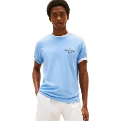 тениска,мъжки,тениски,tommy,hilfiger,outline,flag,script,short,sleeve,t,shirt,cloudy,blue,(blue)