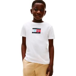 тениска,детски,тениски,tommy,hilfiger,script,flag,print,short,sleeve,t,shirt,white