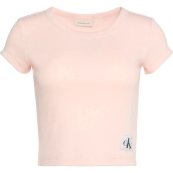 бебешка,тениска,дамски,тениски,calvin,klein,jeans,essentials,baby,short,sleeve,t,shirt,pink