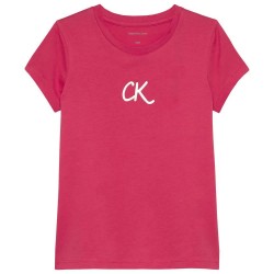 тениска,детски,тениски,calvin,klein,jeans,glitter,slim,fit,short,sleeve,t,shirt,teaberry,(pink)