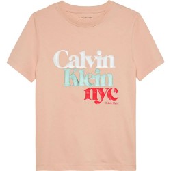 тениска,детски,тениски,calvin,klein,jeans,pearl,signature,new,york,regular,fit,short,sleeve,t,shirt,orange,pink,(spanish,villa)