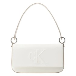 чанти,за,през,рамо,calvin,klein,jeans,sculpted,flap,impress,crossbody,white