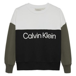 блуза,детски,блузи,calvin,klein,jeans,terry,blocking,sweatshirt,multicolor,(ck,black,olive,white)