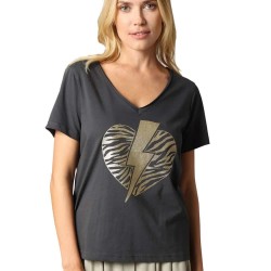 тениска,дамски,тениски,deeluxe,lovers,short,sleeve,t,shirt,charcoal,(grey)