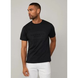 тениска,мъжки,тениски,дамски,тениски,hackett,club,emboss,short,sleeve,t,shirt,black,(black)