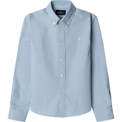 Риза с дълъг ръкав Hackett Washed Oxford long sleeve shirt - Blue (Blue) риза,с,дълъг,ръкав,детски,ризи,hackett,washed,oxford,long,sleeve,shirt,blue,(blue)