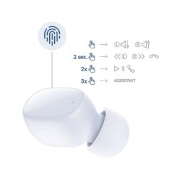слушалки,слушалки,3mk,flowbuds,wireless,earphones,white