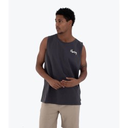 Тениска Hurley Cobra sleeveless T-shirt - Black (Dark Stone Grey) тениска,мъжки,тениски,hurley,cobra,sleeveless,t,shirt,black,(dark,stone,grey)