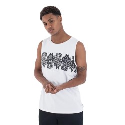 Тениска Hurley Kai Good Tiki sleeveless T-shirt - White (White) тениска,мъжки,тениски,дамски,тениски,hurley,kai,good,tiki,sleeveless,t,shirt,white,(white)