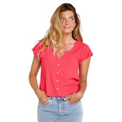 риза,с,къс,ръкав,дамски,блузи,дамски,ризи,rip,curl,amantea,rib,short,sleeve,shirt,red