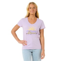 тениска,дамски,тениски,rip,curl,cala,short,sleeve,v,neck,t,shirt,purple,(lilac)