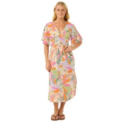 рокля,дамски,поли,и,рокли,rip,curl,cala,vadella,short,sleeve,midi,dress,multicolor