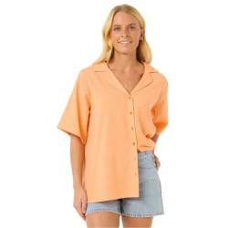 риза,с,къс,ръкав,дамски,блузи,дамски,ризи,rip,curl,cala,vadella,textured,short,sleeve,shirt,orange