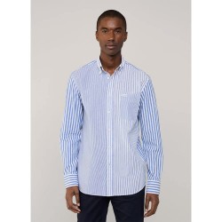 риза,с,дълъг,ръкав,мъжки,ризи,façonnable,3,stripe,mix,long,sleeve,shirt,dark,denim,blue,(blue)