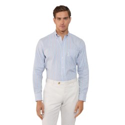 риза,с,дълъг,ръкав,мъжки,ризи,façonnable,balance,stripe,long,sleeve,shirt,orange,(blue)