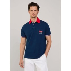 мъжки,блузи,с,яка,façonnable,print,on,pkt,short,sleeve,polo,naval,blue,(blue)