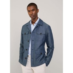яке,мъжки,якета,façonnable,safari,jacket,dark,denim,blue,(blue)