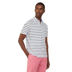 блуза,с,яка,мъжки,блузи,с,яка,façonnable,stripe,short,sleeve,polo,white