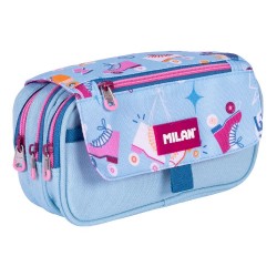 канцеларски,принадлежности,milan,4,zippper,pencil,case,with,a,flap,roller,2,special,series,blue,(multicolor)