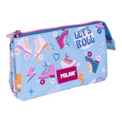 канцеларски,принадлежности,milan,5,pocket,pencil,case,roller,2,special,series,blue,(multicolor)