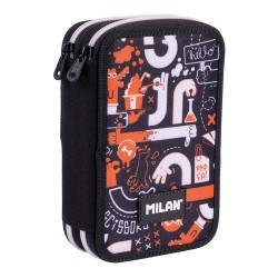 канцеларски,принадлежности,milan,filled,double,decker,pencil,case,fingers,special,series,black,(multicolor)