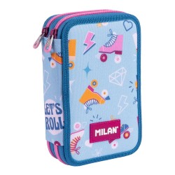 канцеларски,принадлежности,milan,filled,double,decker,pencil,case,roller,2,special,series,blue,(multicolor)