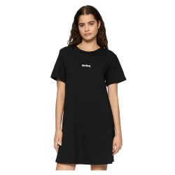 детска,фланелка,с,къс,ръкав,дамски,поли,и,рокли,miss,tee,girl,gang,short,sleeve,short,dress,black,(black)