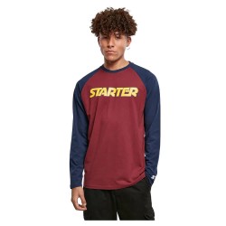 тениска,мъжки,тениски,starter,black,label,starter,raglan,long,sleeve,t,shirt,red,(port,dark,blue)